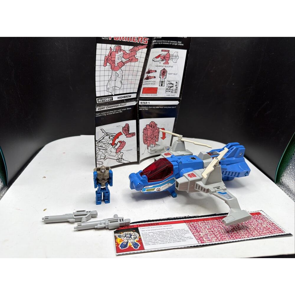 Highbrow Vintage Transformers G1 Headmasters Figure 100% Complete 1987 Pamphlet